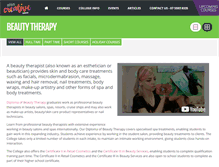 Tablet Screenshot of beautytherapycollege.com